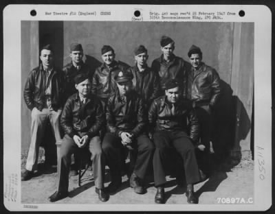 General > Lt. Vickers And Crew Of The 527Th Bomb Squadron, 379Th Bomb Group Pose For The Photographer At An 8Th Air Force Base In England On 19 April 1944.