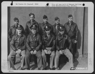 General > Lt. Lamont And Crew Of The 526Th Bomb Squadron, 379Th Bomb Group Pose For The Photographer At An 8Th Air Force Base In England On 13 May 1944.
