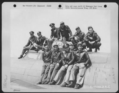 General > A Crew Of The 379Th Bomb Group Poses In Front Of A Boeing B-17 "Flying Fortress" At An 8Th Air Force Base In England On 1 May 1944.