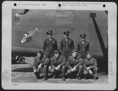 Thumbnail for General > Lt. W.T. Holmes And Crew Of The 68Th Bomb Squadron, 44Th Bomb Group, Pose Beside A Consolidated B-24 Liberator (A/C No. 123813) At An 8Th Air Force Base In England.  21 April 1943.