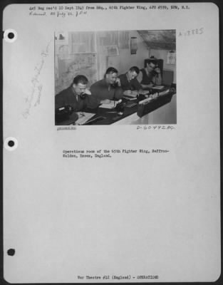 Thumbnail for General > Operations Room Of The 65Th Fighter Wing, Saffron-Walden, Essex, England.