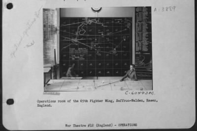 Thumbnail for General > Operations Room Of The 65Th Fighter Wing, Saffron-Walden, Essex, England.