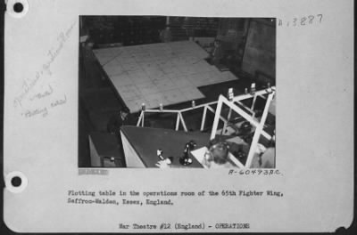 General > Plotting Table In The Operations Room Of The 65Th Fighter Wing, Saffron-Walden, Essex, England.