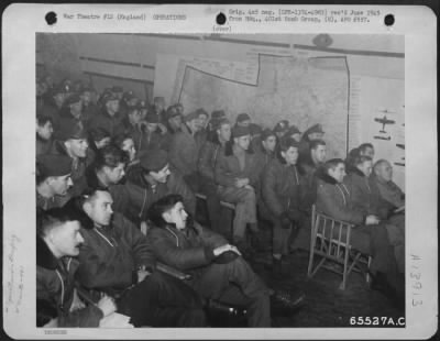 General > Combat Crew Members Of The 401St Bomb Group 8Th Air Force, Are Briefed For A Bombing Mission Over "Fortress Europe", 29 January 1945.  England.