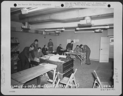 General > Intelligence Office At Headquarters Of The 381St Bomb Group At 8Th Air Force Station 167 In England, 18 June 1943.