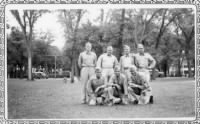 Thumbnail for Standing L to R_2Lt Joseph F. Gill_1Lt John H. Allen_1Lt Sameul M. Ellicott _2lt Anthony L. Destro_ front row kneeling on right SSgt Joseph J. Pavelko_1.13mg.jpg