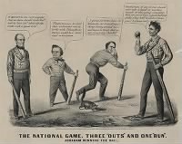 1860 presidential election as a baseball game; L to R Bell, Douglas, Breckinridge, and Lincoln.jpg