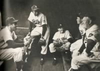Browns Jim Rivera, Satchel Paige, Marty Marion, Clint Courtney, Rogers Hornsby.jpg