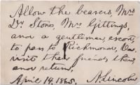 A pass Abraham Lincoln wrote for the wife of Robert King Stone.png
