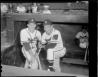Warren Spahn and Vern Bickford in Braves Field.jpg