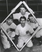 Yankees1947Infield- Billy Johnson 3B, Phil Rizzuto SS (in middle), 2B Snuffy Stirnweiss, 1B George McQuinn.jpg
