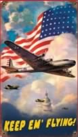 B-17 with American flag.JPG