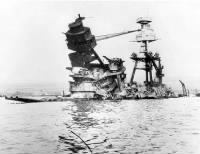 USS Arizona - visible superstructure after her sinking.png