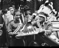 Franklin Roosevelt Receives teepee from Boy Scout.jpg