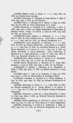 Thumbnail for Volume VI > Baptismal and Marriage Records. Rev. John Waldschmidt, Cocalico, Moden Krick, Weisseichen Land and Seltenreich. Gemeinde. Lancaster County, Penna. 1752-1786.