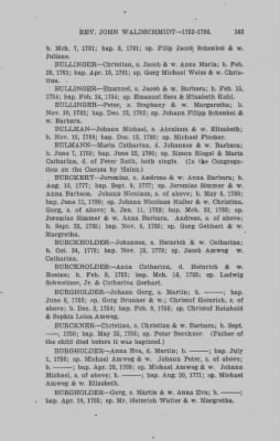 Volume VI > Baptismal and Marriage Records. Rev. John Waldschmidt, Cocalico, Moden Krick, Weisseichen Land and Seltenreich. Gemeinde. Lancaster County, Penna. 1752-1786.