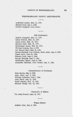 Thumbnail for Volume II > Muster Rolls Relating to the Associators and Militia of the County of Westmoreland.