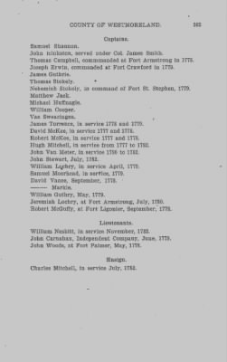 Thumbnail for Volume II > Muster Rolls Relating to the Associators and Militia of the County of Westmoreland.