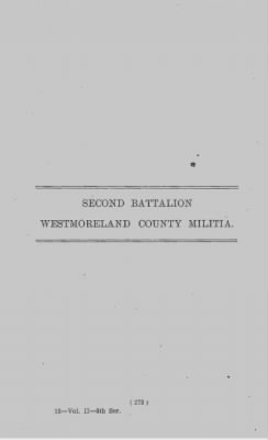 Thumbnail for Volume II > Second Battalion Westmoreland County Militia.