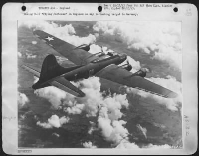 Boeing > Boeing B-17 "Flying ofrtress" in England on way to bombing target in Germany.