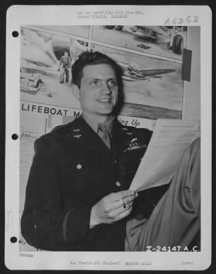 Thumbnail for General > Major (then Captain) Robert K. Morgan of Biltmore Estates, Asheville, North Carolina, flight officer of the Boeing B-17 "Memphis Belle".