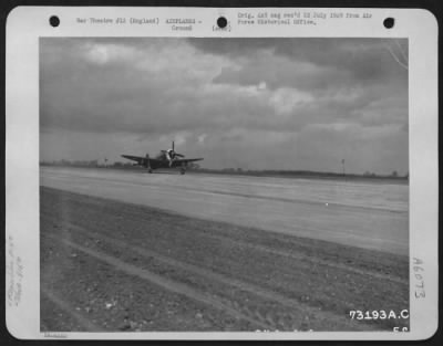 Republic > This Republic P-47 Was The First Plane To Land On The Newly Laid Runway At An Airfield In Kingston Bagpuze, England.  The Mat Was Laid By The 816Th Engineer Aviation Battalion In The Record Time Of 16 Hours.  10 April 1944.