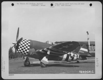 Republic > New Style Paint Job On A Republic P-47 Of The 78Th Fighter Group At 8Th Air Force Station F-357 In Duxford, England.  26 August 1944.