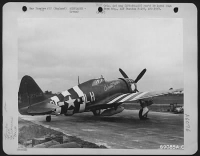 Republic > Bombs Have Been Loaded Under The Wings Of The Republic P-47 "Arkansas Traveler" Of The 353Rd Fighter Group In Preparation For Its Participation In The D-Day Invasion, 6 June 1944.