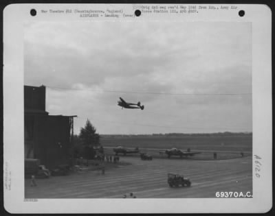 Thumbnail for Lockheed > A Lockheed P-38 "Lightning" Buzzes The 91St Bomb Group Base At Bassingbourne, England Before Coming In For A Landing.  14 September 1943.