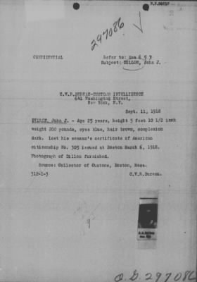 Old German Files, 1909-21 > John J. Dillon (#8000-297086)