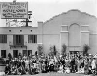 Walt Disney Studios sign and group photo.jpg