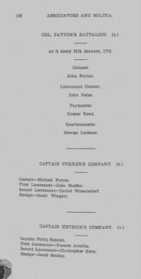 Volume V > Muster Rolls and Papers Relating to the Associators and Militia of the County of Berks.