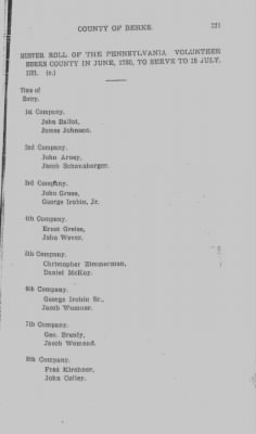 Volume V > Muster Rolls and Papers Relating to the Associators and Militia of the County of Berks.