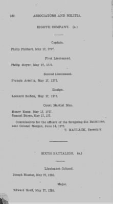 Volume V > Muster Rolls and Papers Relating to the Associators and Militia of the County of Berks.