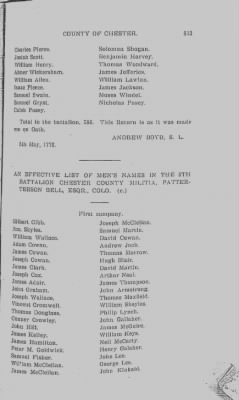 Volume V > Muster Rolls Relating to the Associators and Militia of the County of Chester.