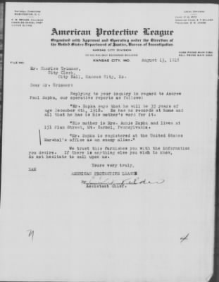 Old German Files, 1909-21 > Joseph Zumstein (#8000-306147)