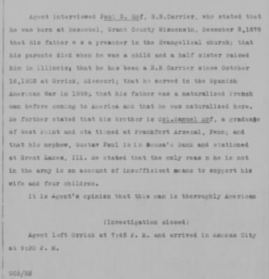 Old German Files, 1909-21 > Paul B. Hof (#227929)