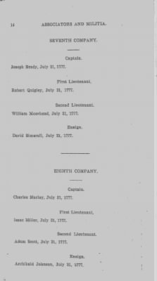 Volume VI > Muster Rolls Relating to the Associators and Militia of the County of Cumberland