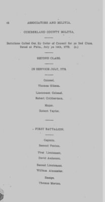 Volume VI > Muster Rolls Relating to the Associators and Militia of the County of Cumberland