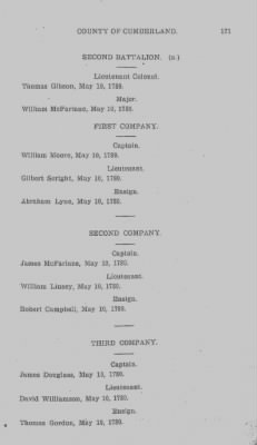 Thumbnail for Volume VI > Muster Rolls Relating to the Associators and Militia of the County of Cumberland