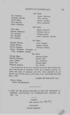 Thumbnail for Volume VI > Muster Rolls Relating to the Associators and Militia of the County of Cumberland