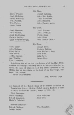 Thumbnail for Volume VI > Muster Rolls Relating to the Associators and Militia of the County of Cumberland