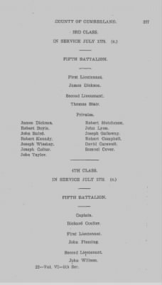 Volume VI > Muster Rolls Relating to the Associators and Militia of the County of Cumberland