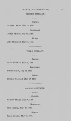 Volume VI > Muster Rolls Relating to the Associators and Militia of the County of Cumberland