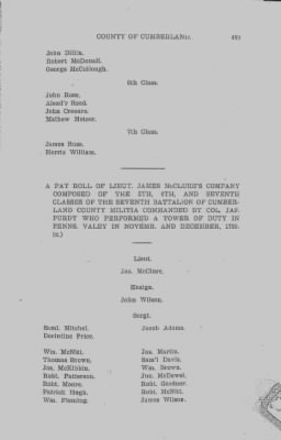 Volume VI > Muster Rolls Relating to the Associators and Militia of the County of Cumberland