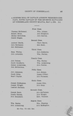 Volume VI > Muster Rolls Relating to the Associators and Militia of the County of Cumberland