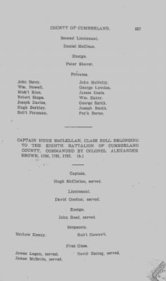 Volume VI > Muster Rolls Relating to the Associators and Militia of the County of Cumberland