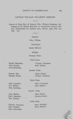 Volume VI > Muster Rolls Relating to the Associators and Militia of the County of Cumberland