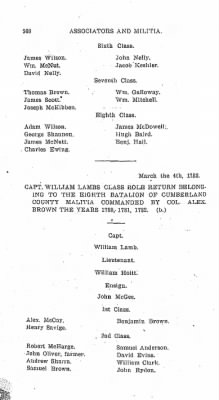 Volume VI > Muster Rolls Relating to the Associators and Militia of the County of Cumberland