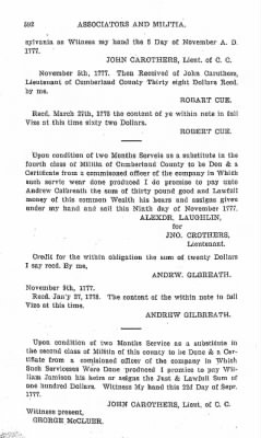 Volume VI > Muster Rolls Relating to the Associators and Militia of the County of Cumberland